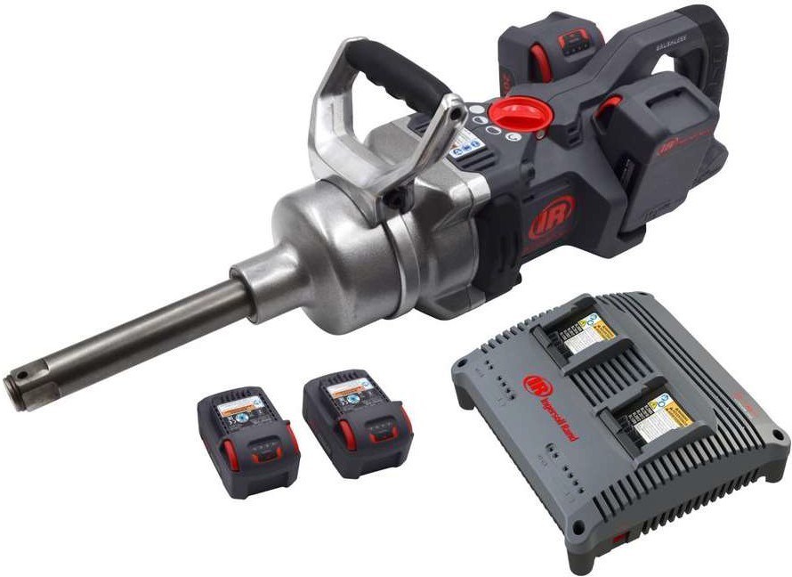 Ingersoll Rand IQV series 1 inch impact wrench and dual battery charger