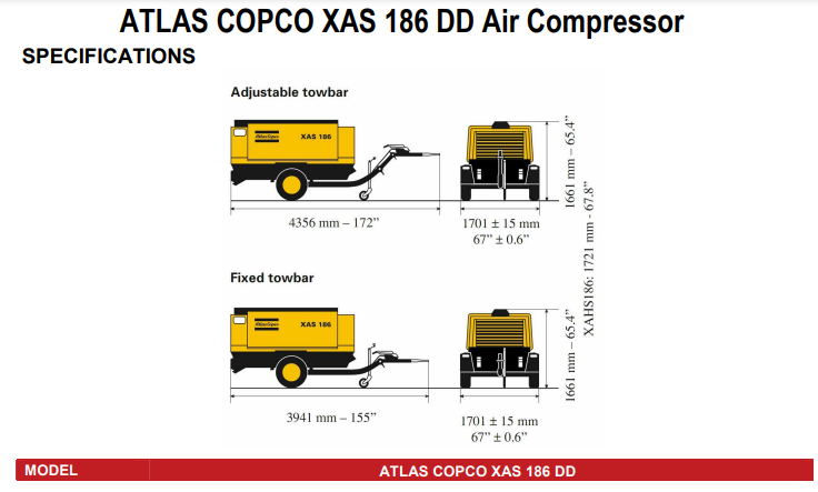 Atlas Copco Portable Compressors XA(S)186 Dd XATS156 Dd Spare Parts Catalog China Supplier